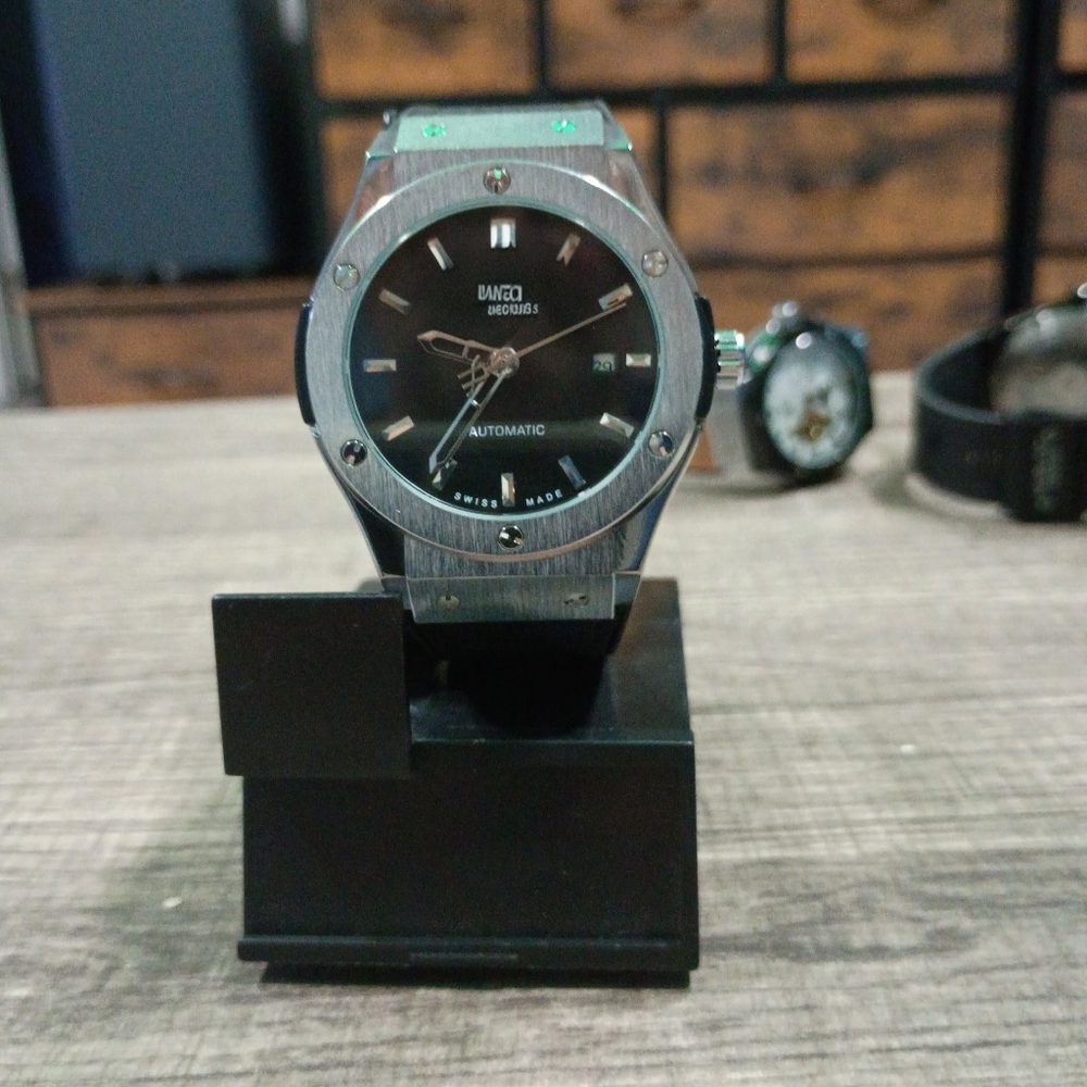 Automatic Men's Stainless Steel Black Dial Watch